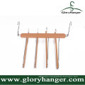 Multifunctional Wood Hanger for Pant/Towel Hanger with Matel Hook